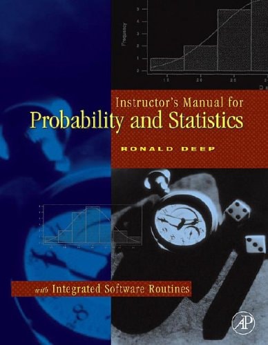 Instructors Manual for Probability and Statistics With Integrated Software Routines cover