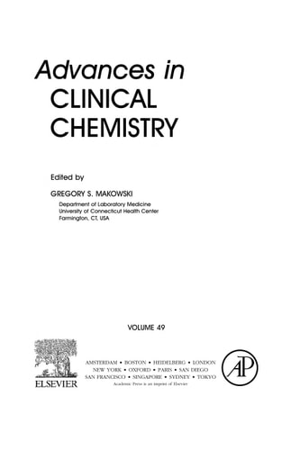 Advances in Clinical Chemistry cover
