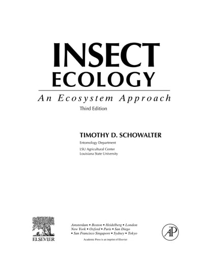 Insect Ecology: An Ecosystem Approach cover