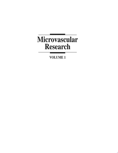 Microvascular Research: Biology and Pathology, Two-Volume Set cover