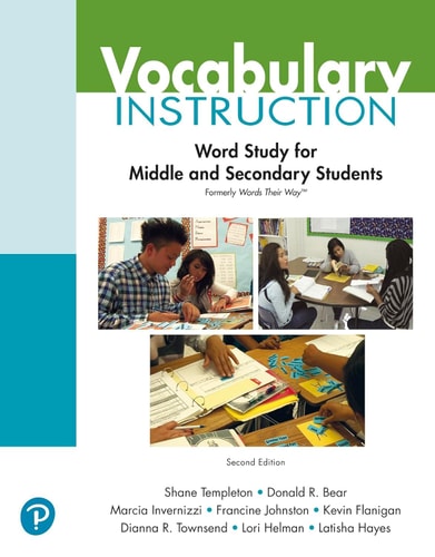 Vocabulary Instruction Word Study for Middle and Secondary Students cover