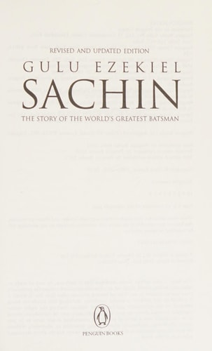 Sachin The Story of the World's Greatest Batsman cover