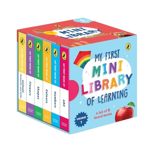 MY FIRST MINI LIBRARY OF LEARNING Abc, Numbers, Colours, Shapes, Flowers, Animals cover