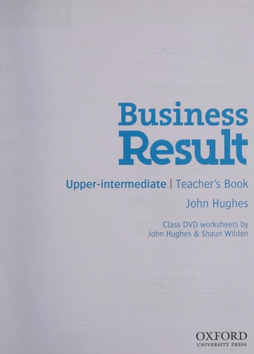 Business Result Upper-intermediate Teacher's book cover