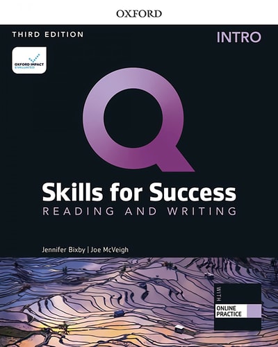 Q Skills for Success Reading and Writing, Intro Level 3rd Edition Student book and IQ Online Access cover