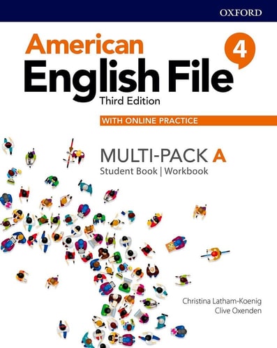American English File Level 4 Student Book/Workbook Multi-Pack a with Online Practice cover