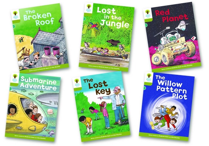 Oxford Reading Tree: Stage 7 Stories: Pack Of 6 The Broken Roof; Lost in the Jungle; Red Planet; Submarine Adventure; the Lost Key, the Willow Pattern Plot, Level 7 cover