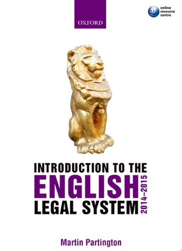 Introduction to the English Legal System 2014-2015 cover