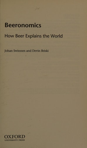 Beeronomics How Beer Explains the World cover