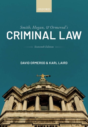 Smith, Hogan, and Ormerod's Criminal Law cover