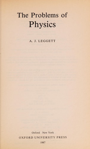 The Problems of Physics cover