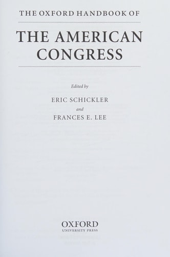 The Oxford Handbook of the American Congress cover