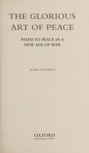 The Glorious Art of Peace From the Iliad to Iraq cover