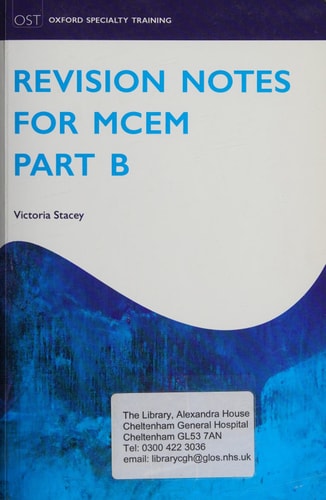Revision Notes for MCEM Part B cover