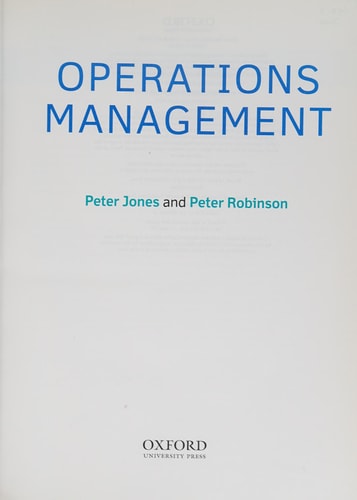 Operations Management cover