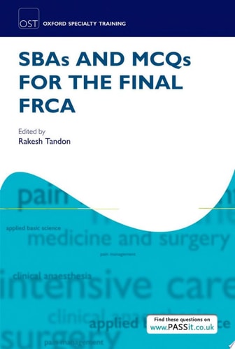 SBAs and MCQs for the Final FRCA cover