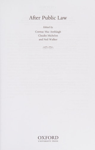 After Public Law cover