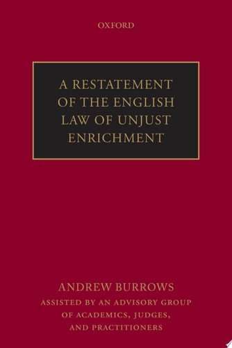 A Restatement of the English Law of Unjust Enrichment cover