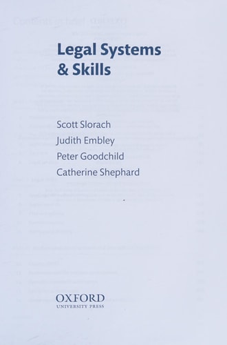 Legal Systems and Skills cover