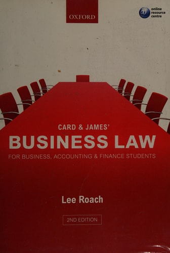 Card & James' Business Law for Business, Accounting, & Finance Students cover