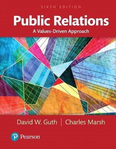 Public Relations A Values-driven Approach cover