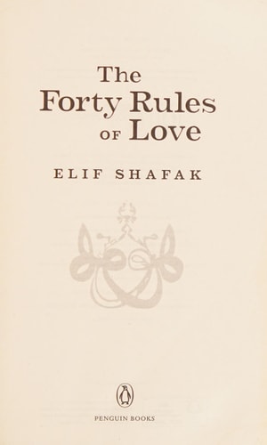 The Forty Rules of Love cover