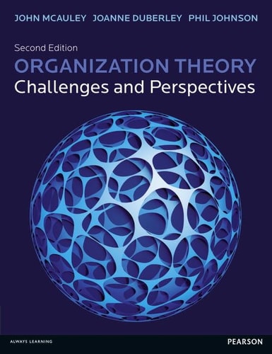 Organization Theory Challenges and Perspectives cover