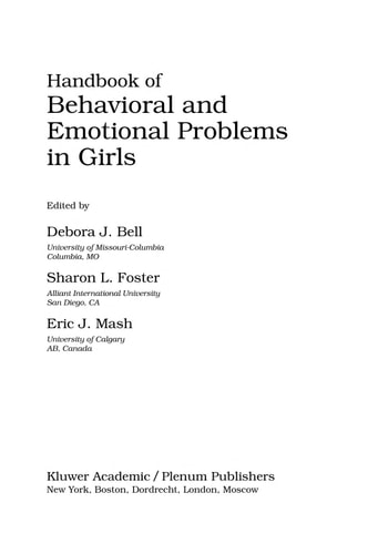 Handbook of Behavioral and Emotional Problems in Girls cover