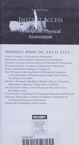 Instant Access to Orthopedic Physical Assessment cover