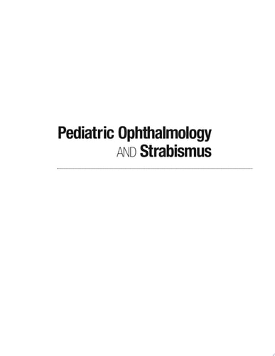 Pediatric Ophthalmology and Strabismus cover