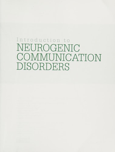 Introduction to Neurogenic Communication Disorders cover