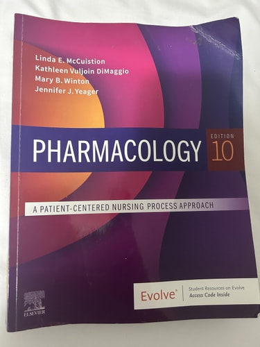 Pharmacology A Patient-Centered Nursing Process Approach cover