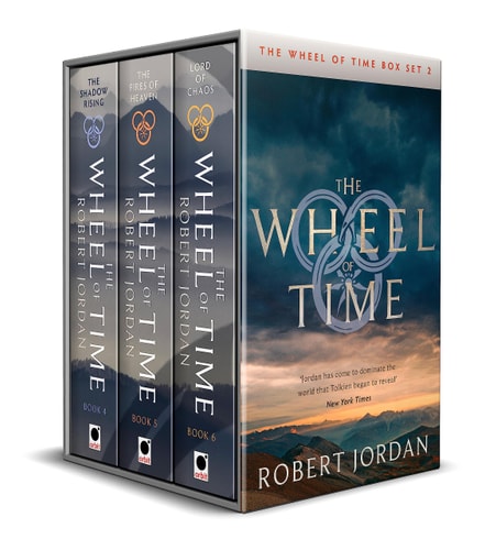 The Wheel of Time Box Set 2 Books 4-6 (The Shadow Rising, Fires of Heaven and Lord of Chaos) cover