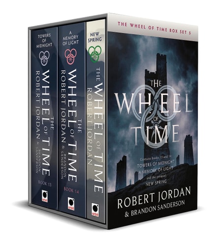 The Wheel of Time Box Set 5 Books 13, 14 & Prequel (Towers of Midnight, A Memory of Light, New Spring) cover