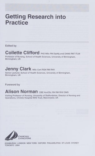 Getting Research Into Practice cover