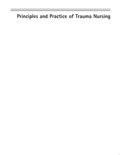 Principles and Practice of Trauma Nursing cover