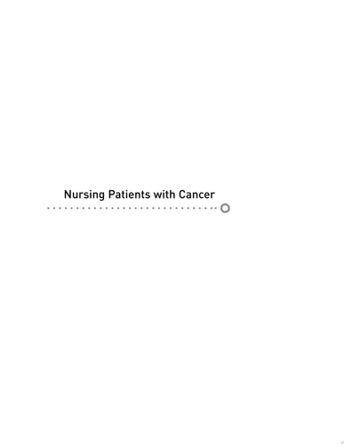 Nursing Patients with Cancer cover