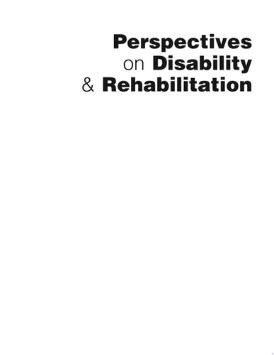 Perspectives on Disability and Rehabilitation cover