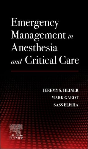 Emergency Management in Anesthesia and Critical Care cover