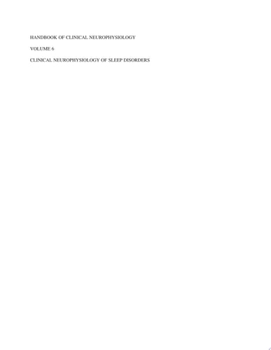Clinical Neurophysiology of Sleep Disorders cover