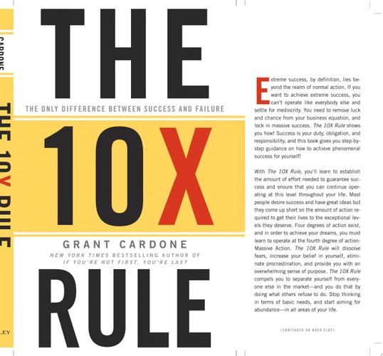The 10X Rule The Only Difference Between Success and Failure cover