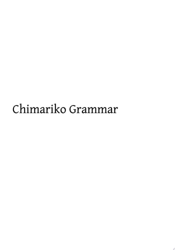 Chimariko Grammar Areal and Typological Perspective cover