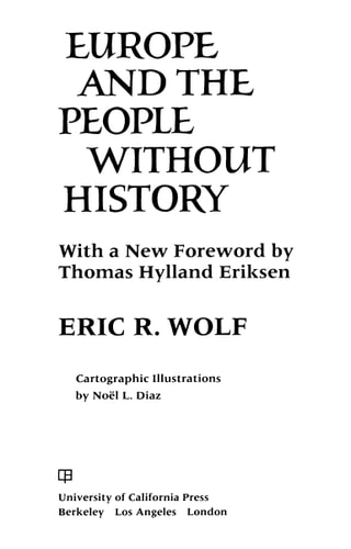 Europe and the People Without History cover
