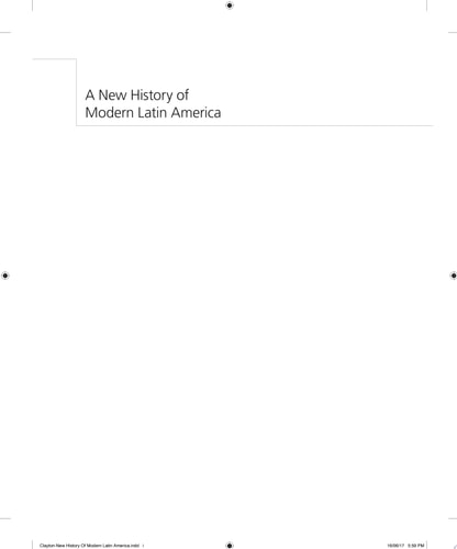 A New History of Modern Latin America cover