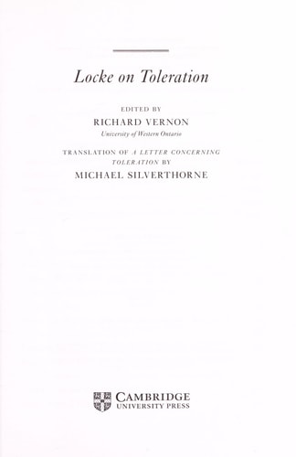Locke on Toleration cover