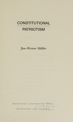 Constitutional Patriotism cover