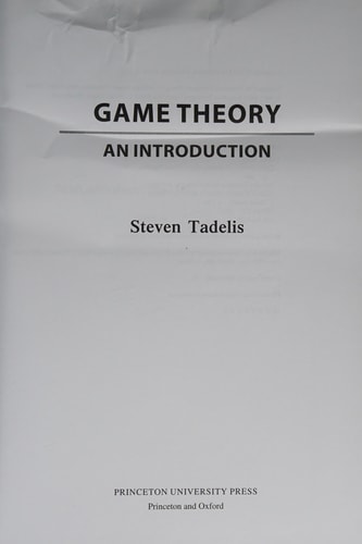 Game Theory An Introduction cover