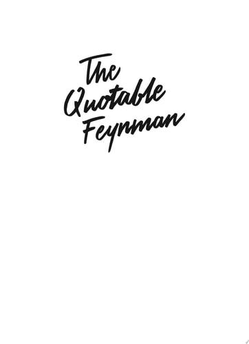 The Quotable Feynman cover