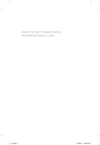 How to Do Things with International Law cover
