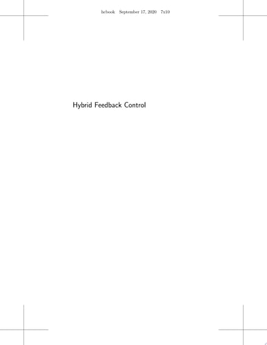 Hybrid Feedback Control cover